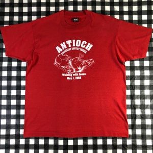 Missionary Baptist Church Jesus Sneakers 1993 Vintage Single Stitch T Shirt XL